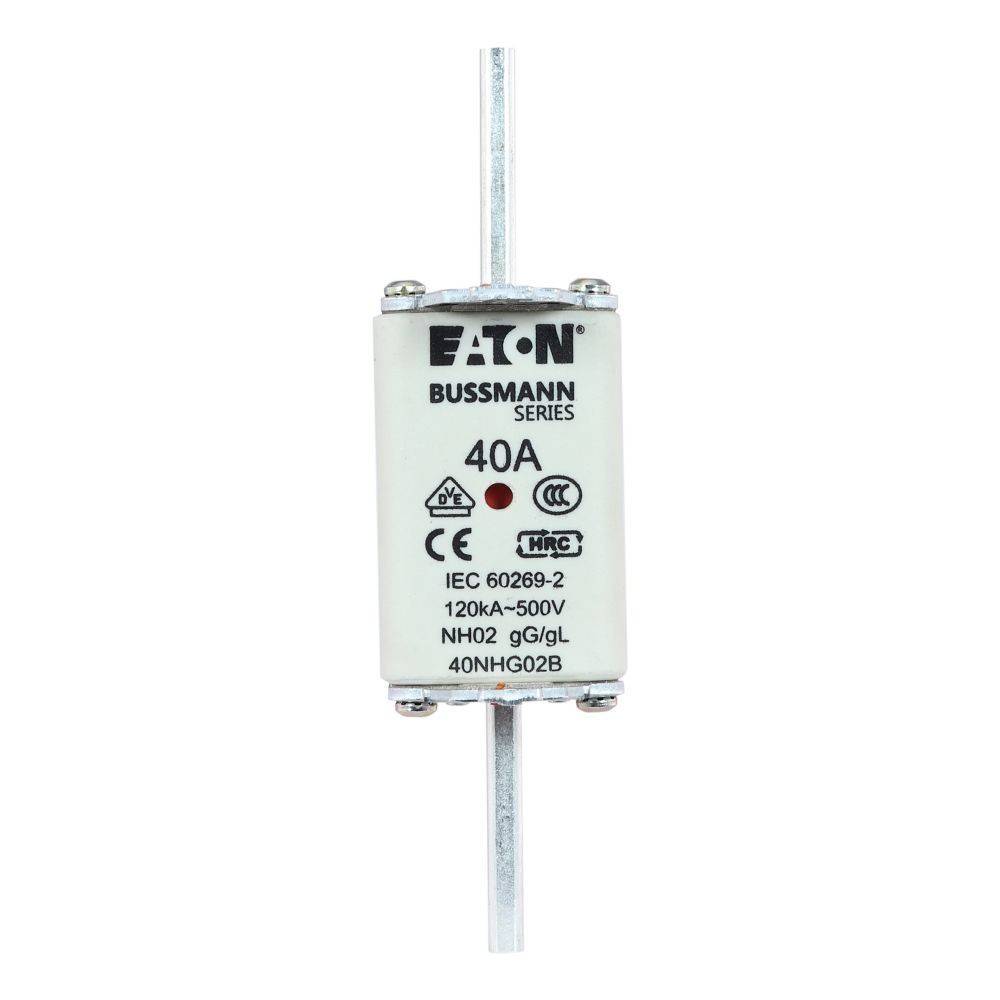 Eaton Bussmann Serie 40A Sicherung, IEC 60269-2, 120kA-500V, NH02 gG/gL, 40NHG02B.