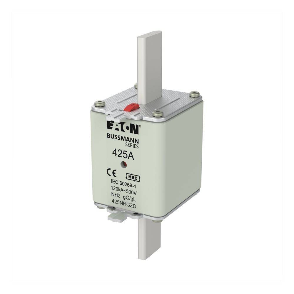 Eaton Bussmann Sicherung der Serie, 425A, in NH2-Größe, 690V. Enthält IEC 60269-1 Standard, gG/gL-Typen, 12kA Ausschaltvermögen, Modell 425NHG2B.