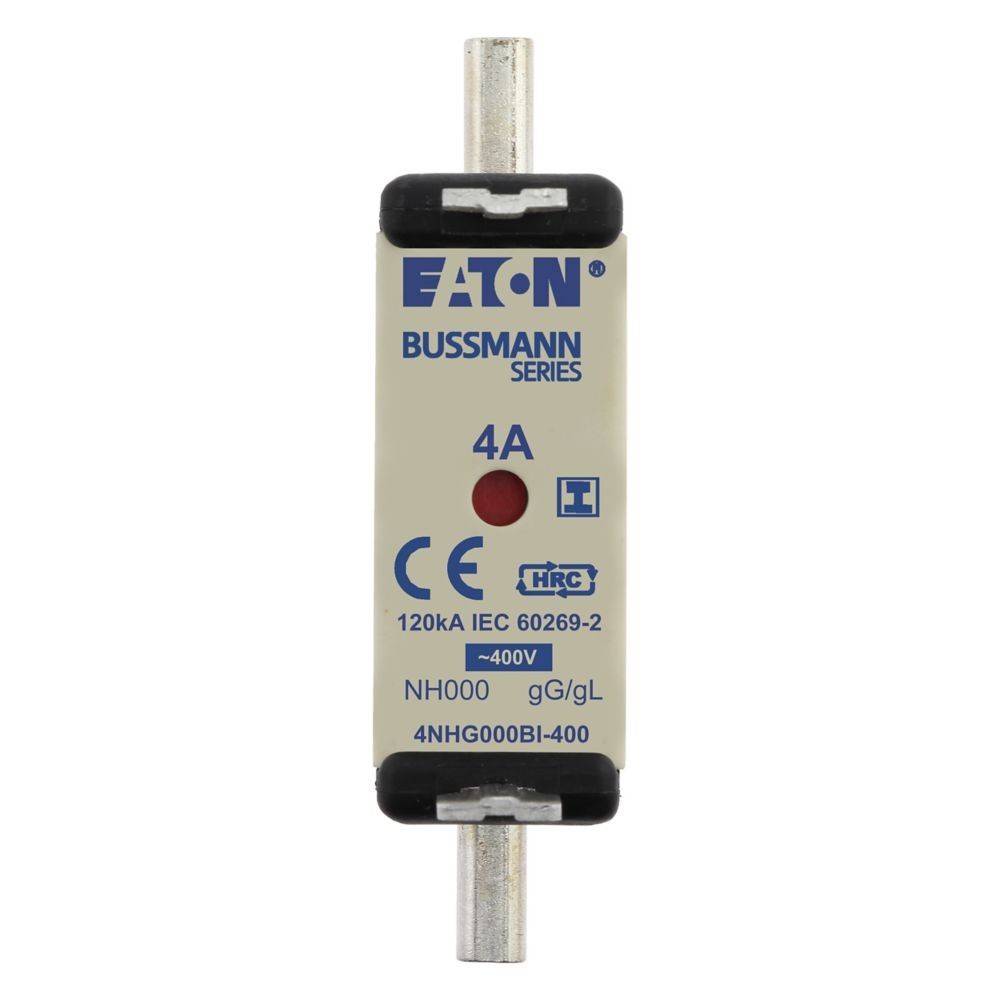 Eaton Bussmann Serie 4A Sicherung, 120kA, IEC 60269-2, 400V, Größe NH000, gG/gL, HRC-Typ.