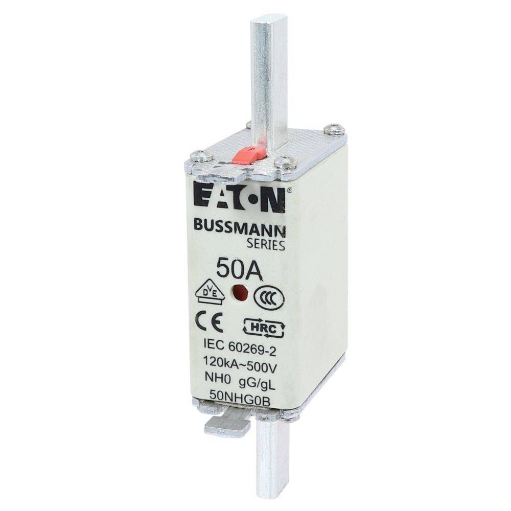 Eaton Bussmann Sicherung, 50A, 120kA-500V, IEC 60269-2, HRC, NHO gG/gL, 50NHG0B