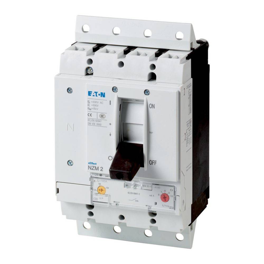 Dreipol-Schalter mit manueller Bedienung; Hebel mit ON und OFF gekennzeichnet; verwendet für elektrische Sicherheit und Steuerung in Stromkreisen.