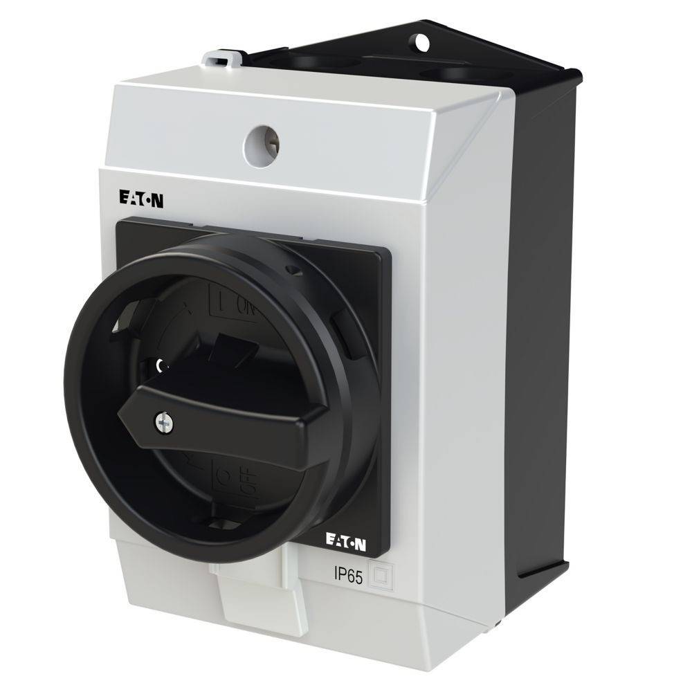 Eine IP65-geprüfte elektrische Gehäusebox mit Drehschalter, geeignet für industrielle Anwendungen, mit der Markenbezeichnung 