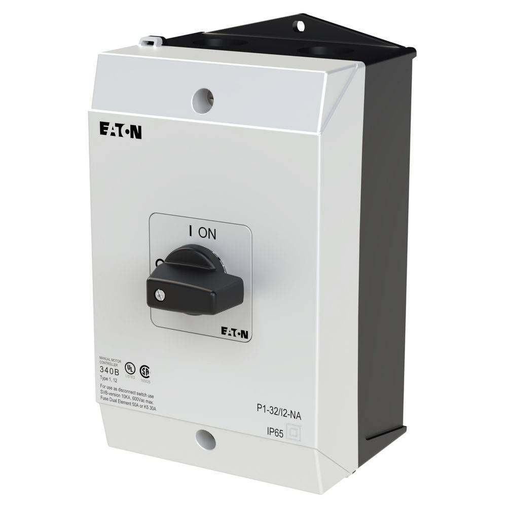 Eine rechteckige elektrische Schalterbox mit der Beschriftung 