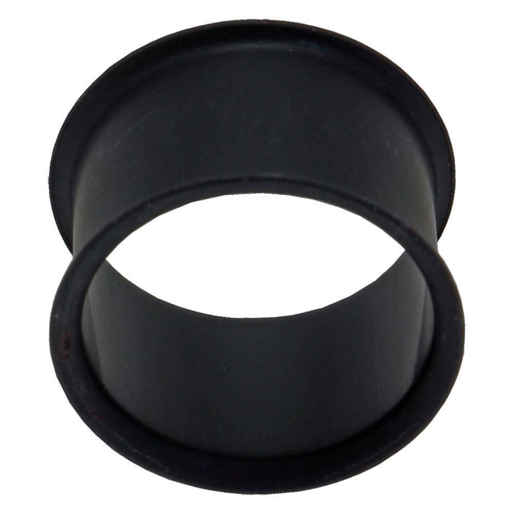 Ein schwarzer, zylindrischer Gummitülle mit einer hohlen Mitte, die häufig verwendet wird, um Kabel oder Drähte zu schützen, die durch Metall oder andere harte Oberflächen geführt werden.