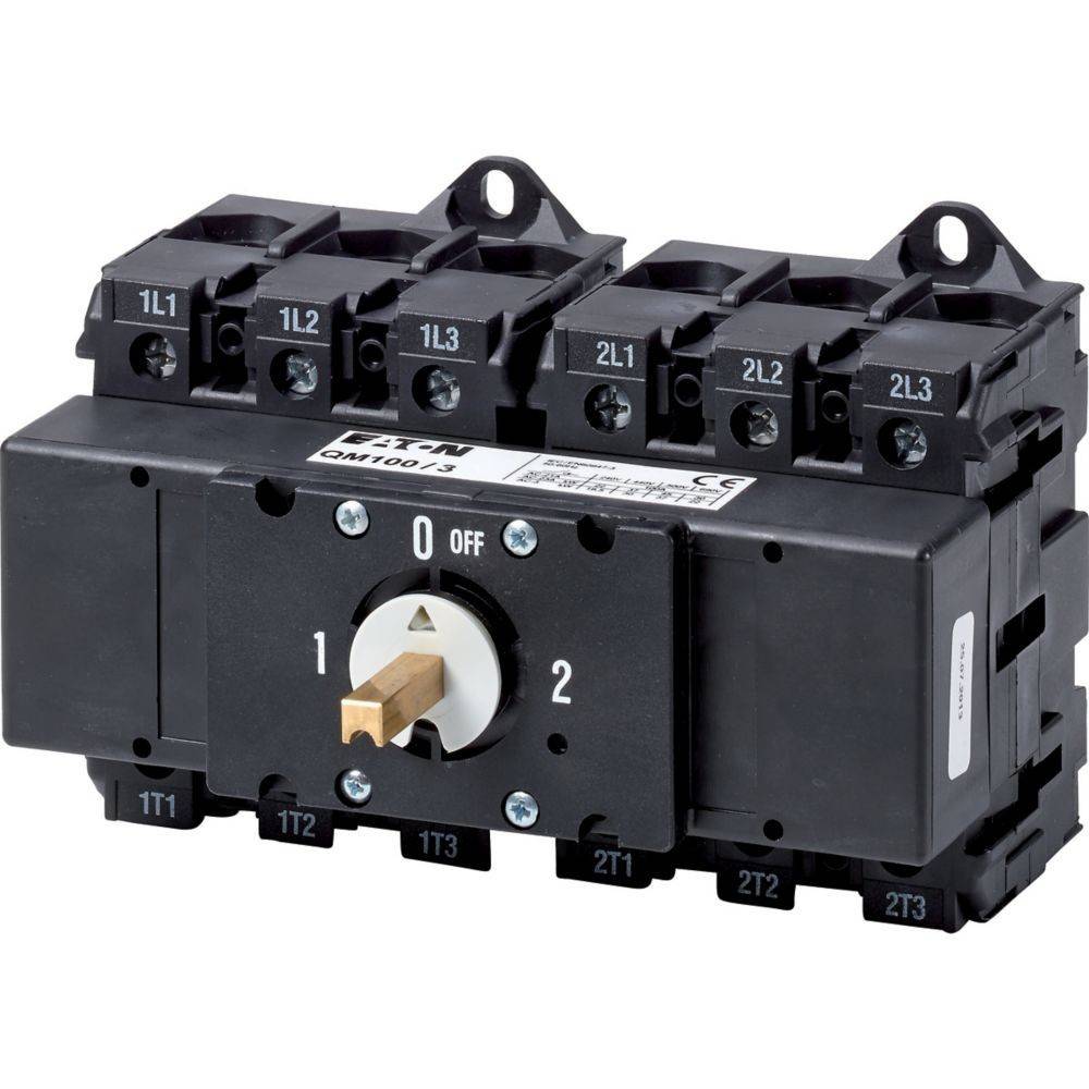 Eaton Ein/Aus-Drehschalter mit Positionen 0 bis 2, Modell DH100-3, verwendet zur Steuerung elektrischer Stromkreise.