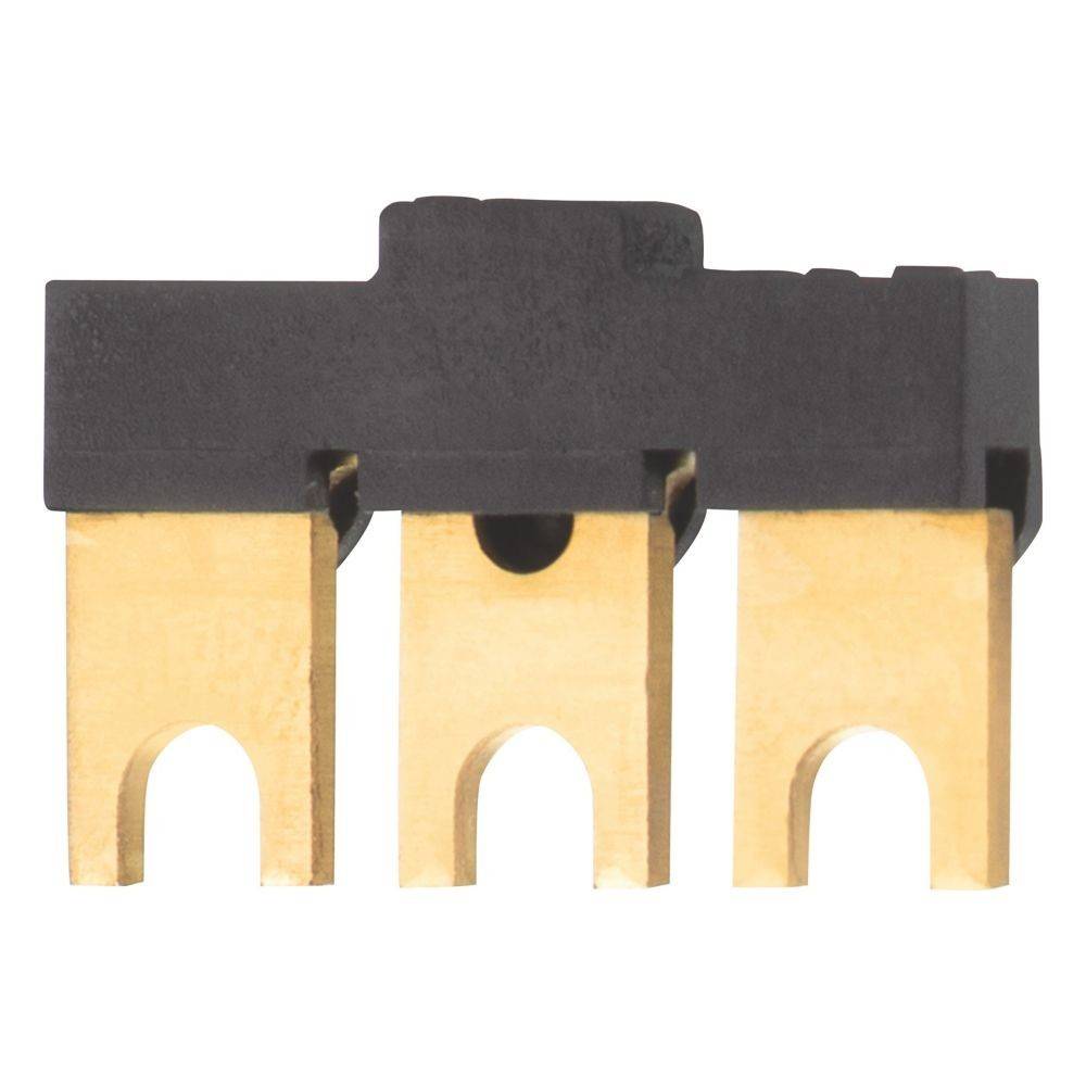 Ein gelber dreiadrige elektrischer Stecker mit einer schwarzen Isolierummantelung, konzipiert für sichere elektrische Verbindungen.