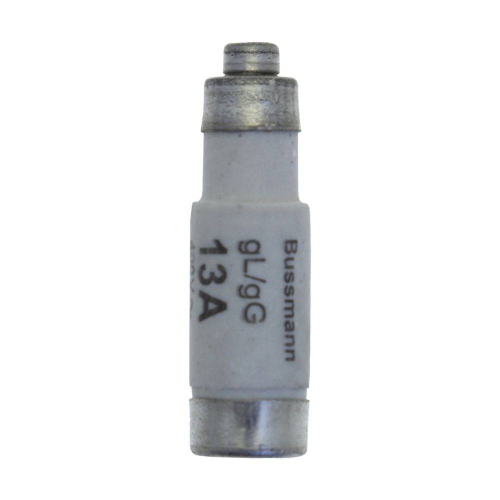 Eine zylindrische Bussmann-Sicherung mit 13A und der Aufschrift '9L/GG'.
