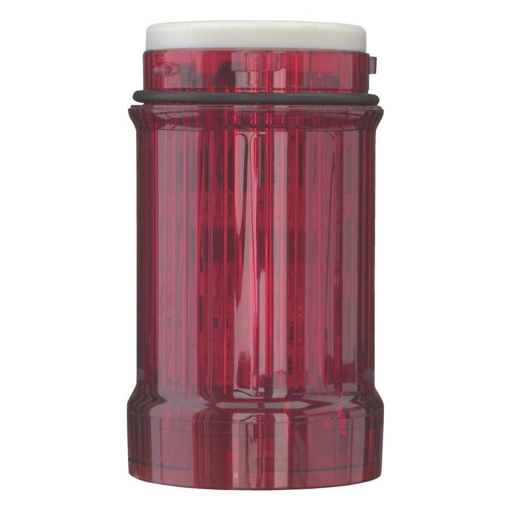 Rote, zylindrische, durchscheinende Plastikbehälter mit einem weißen Schraubdeckel, entwickelt zum Aufbewahren von kleinen Gegenständen oder Lebensmitteln.