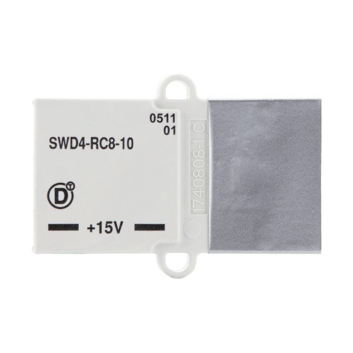 SWD4-RC8-10' Komponente beschriftet mit '+15V' und '0511 01'.