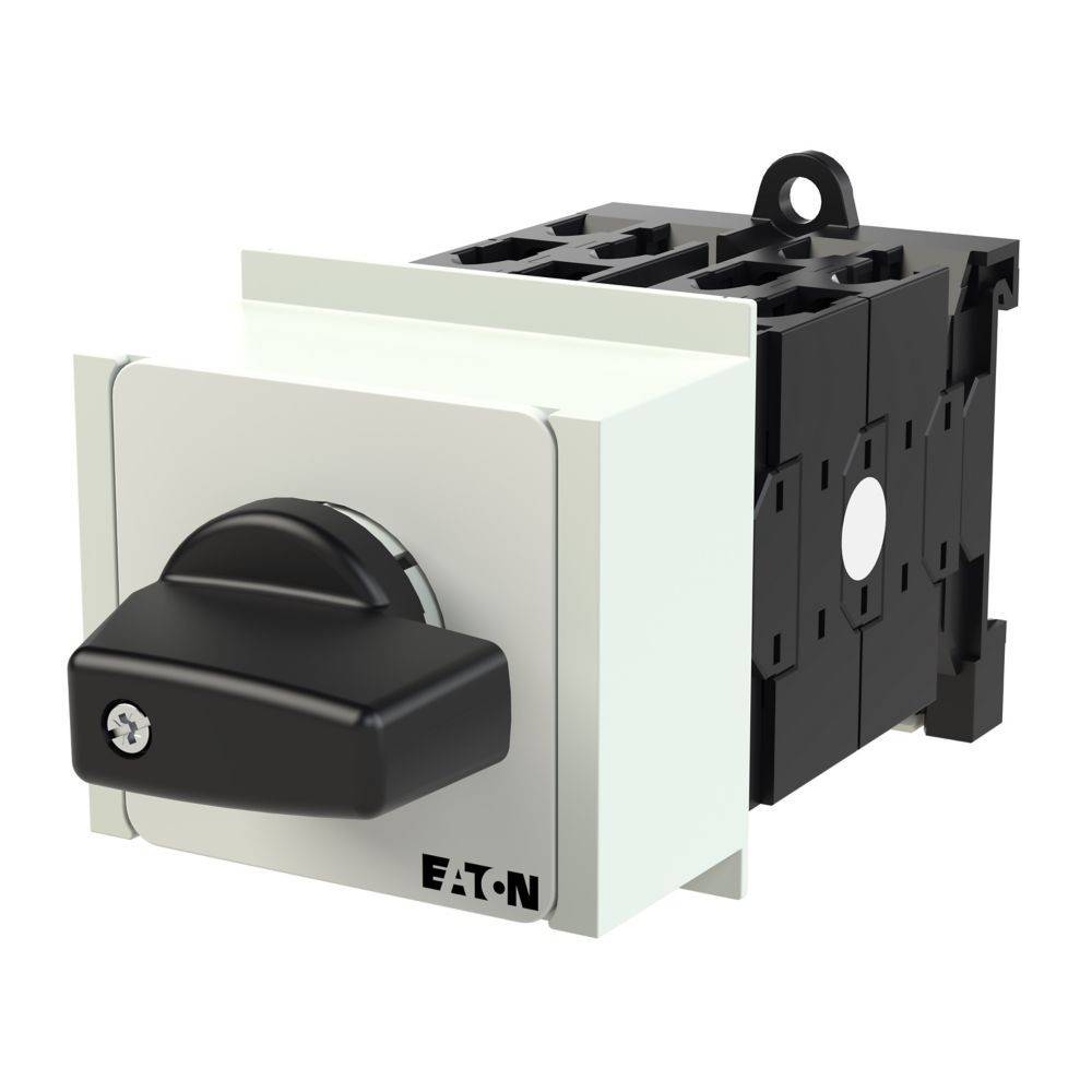 Rotary-Schalter mit schwarzem Griff und Eaton-Logo, verwendet zur Steuerung elektrischer Schaltkreise.