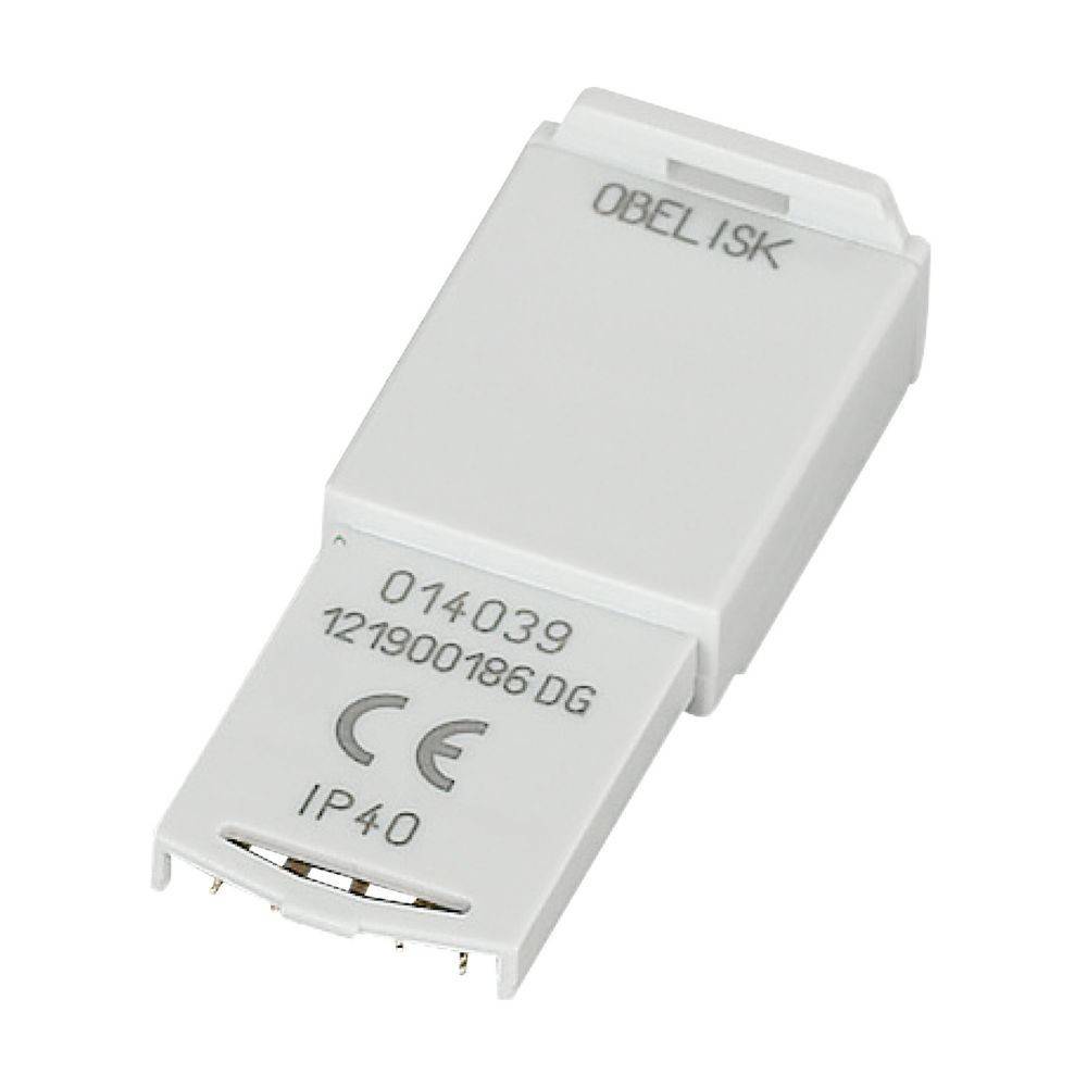 Eine weiße elektronische Komponente mit der Bezeichnung 