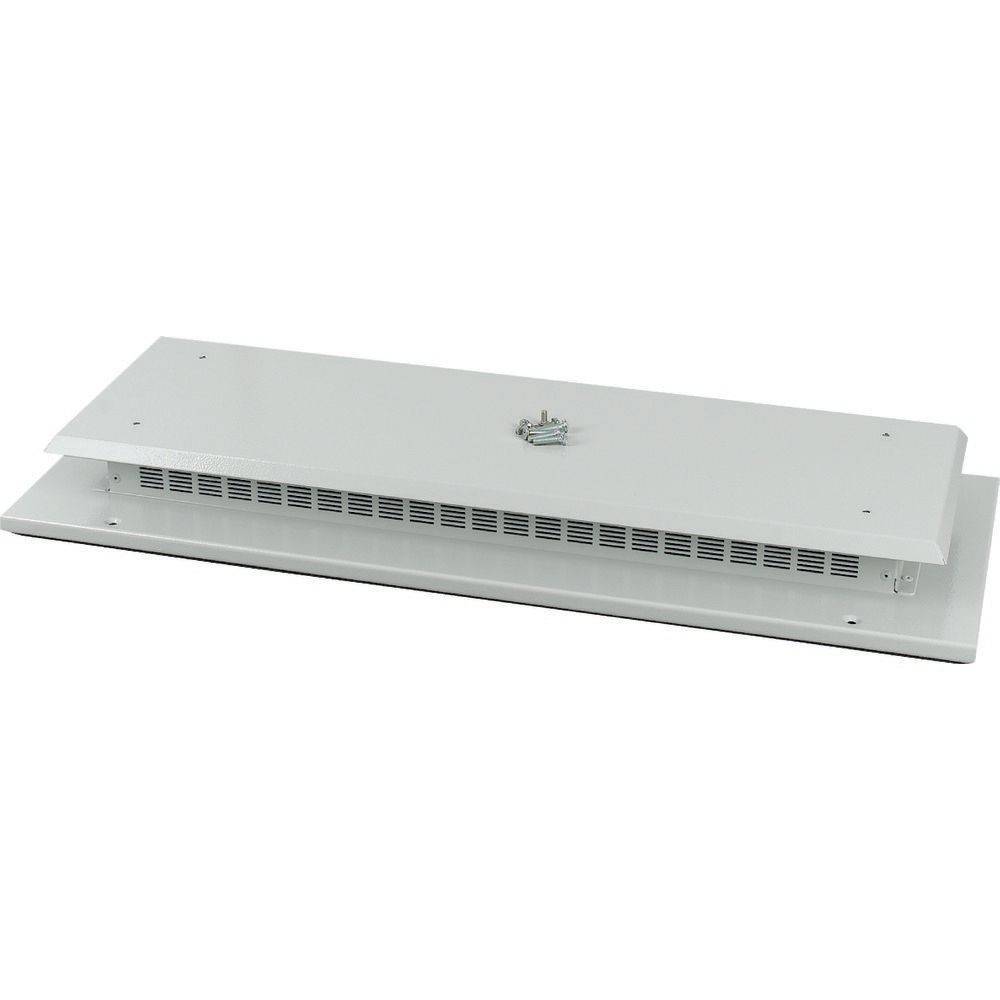 Ein rechteckiger, weißer Lamellenlüftungsauslass für HVAC-Systeme, mit einer zentralen sternförmigen Schraube zur Befestigung.