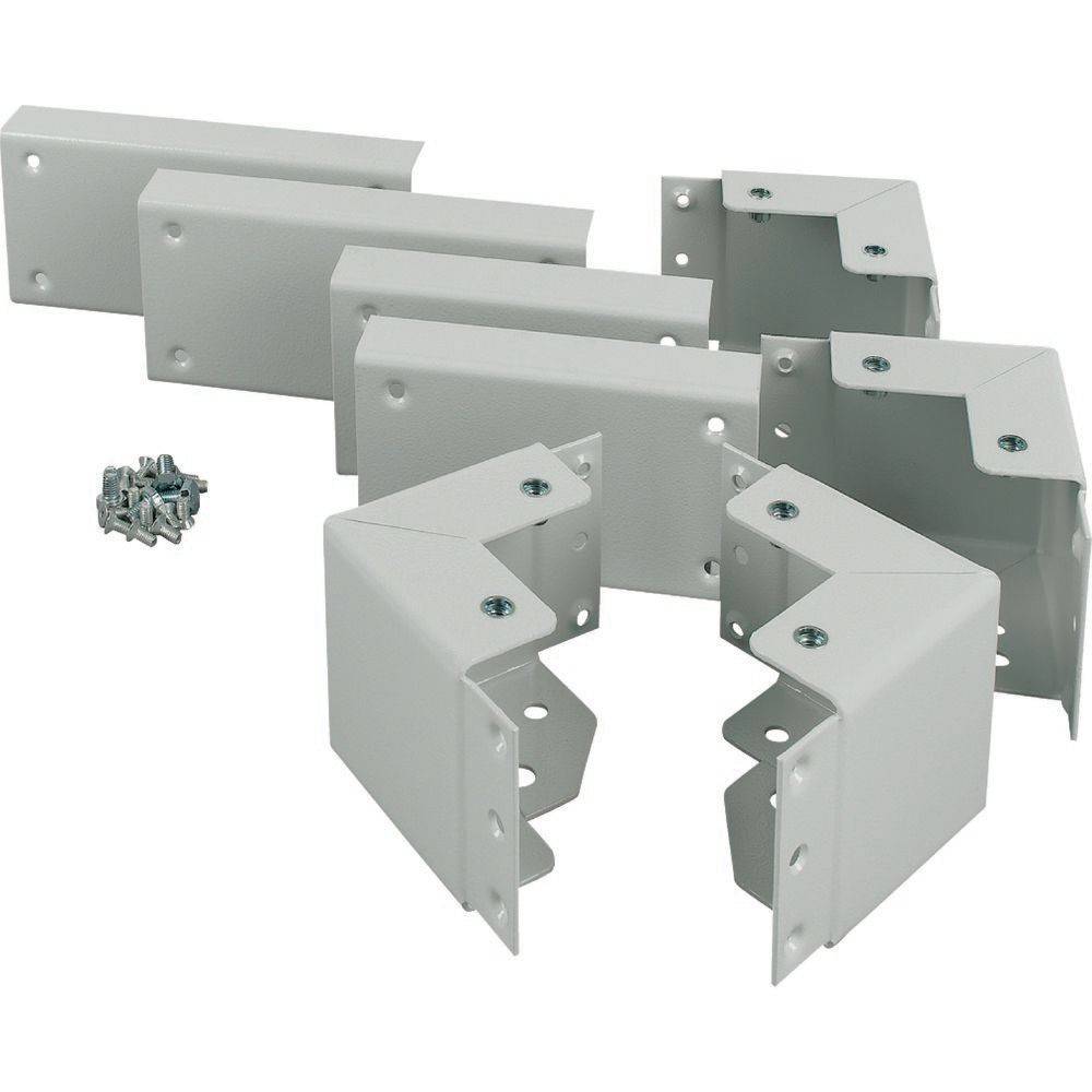 Metalleckwinkel mit Schrauben zur Montage.