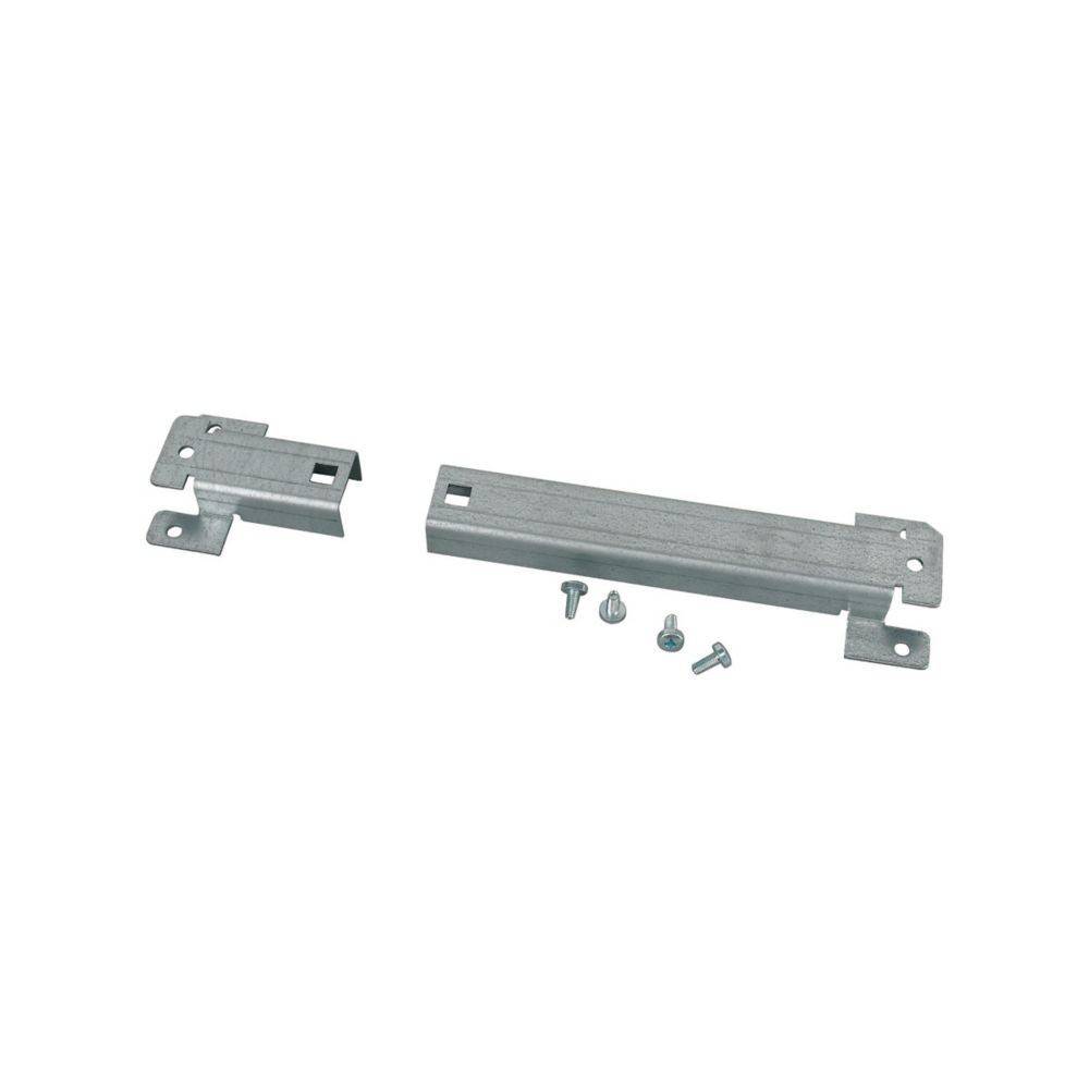 Metallbefestigungswinkel-Set mit Schrauben, verwendet zum Anbringen von Geräten oder Halterungen an Oberflächen.