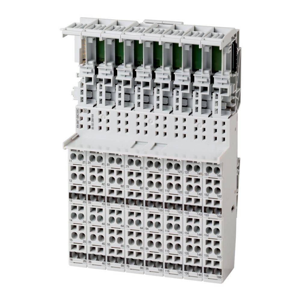 Ein Klemmleistenmodul mit mehreren Anschlusspunkten und Hebeln, das zur Sicherung und Organisation elektrischer Verdrahtung in Schaltkreisen verwendet wird.