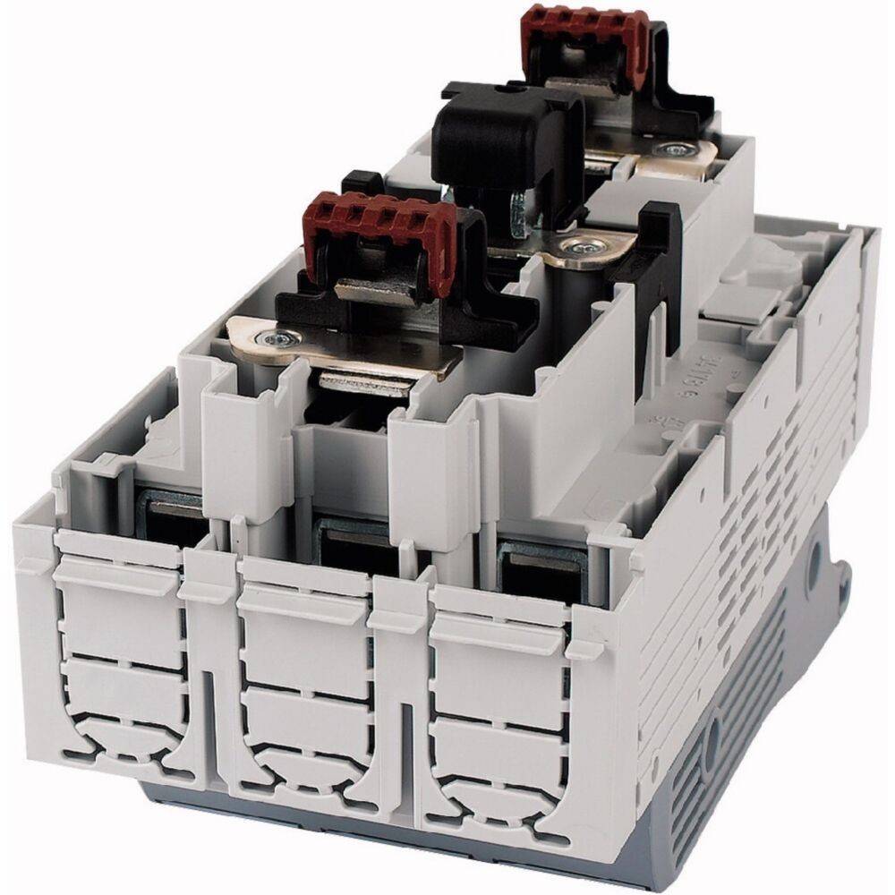 Ein dreiphasiger elektrischer Schütz mit drei Sätzen offener Kontakte und Spulenklemmen, der für den industriellen Einsatz zur Steuerung von Stromkreisen konzipiert ist.