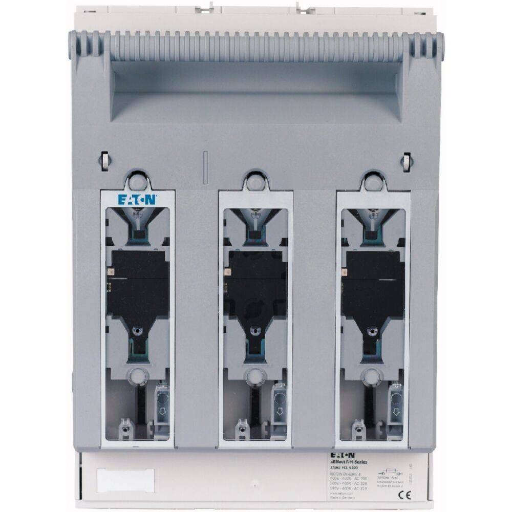 Eaton Elektro-Trennschalter, 3-polig, in weiß und grau dargestellt. Geeignet zum Trennen der Stromversorgung in elektrischen Systemen.