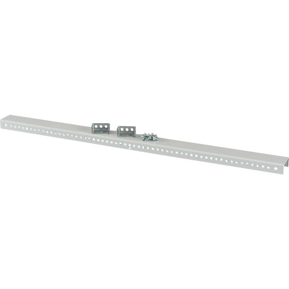 Aluminium LED Unterbauleuchte; schlankes Design mit Befestigungsmaterial, emittiert kaltweißes Licht, geeignet für Küchenbeleuchtung.