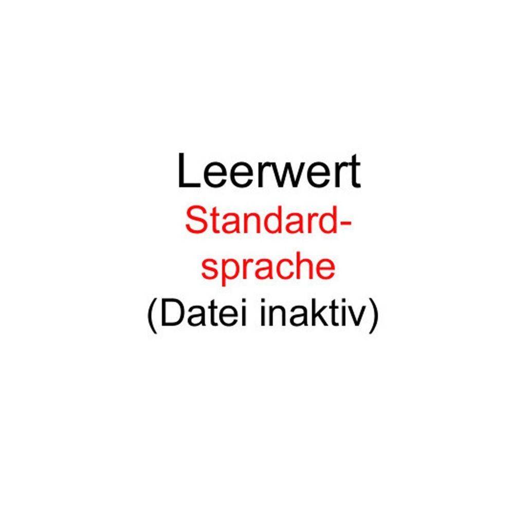 Leerwert Standardsprache (Datei inaktiv)' Text in Schwarz und Rot auf weißem Hintergrund.