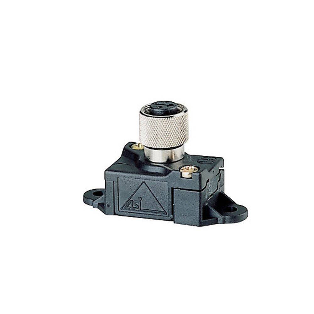 Ein kompakter elektronischer Sensor, schwarz mit einem metallischen Anschluss an der Oberseite, entwickelt für präzise industrielle Messanwendungen.