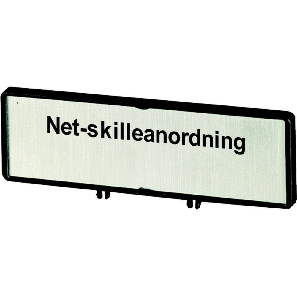 Ein rechteckiges Schild, das den Text 
