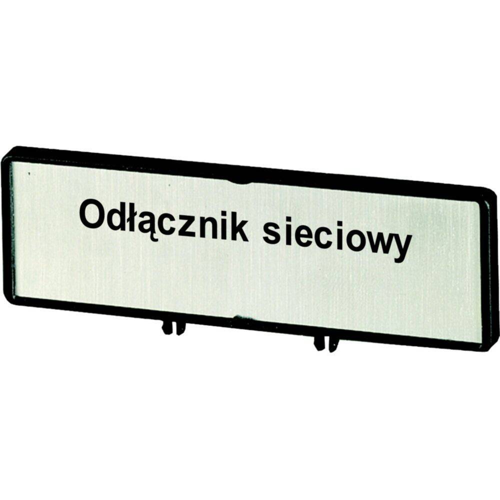 Schild mit der Aufschrift 'Netztrennschalter