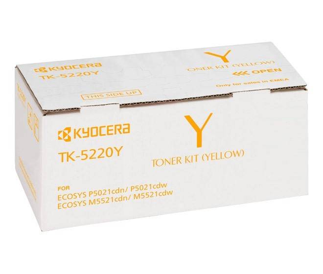 Kyocera TK-5220Y Tonerset (Gelb) für ECOSYS P5021cdn/P5021cdw/M5521cdn/M5521cdw Drucker.
