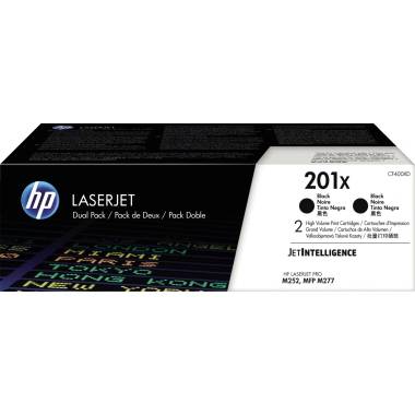 HP Toner CF400XD 201X 2.800Seiten schwarz 2 St./Pack.