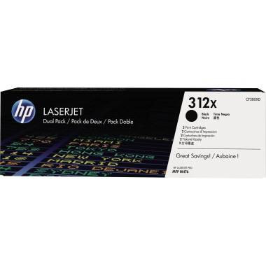 HP Toner CF380XD 312XD 4.400Seiten schwarz 2 St./Pack.