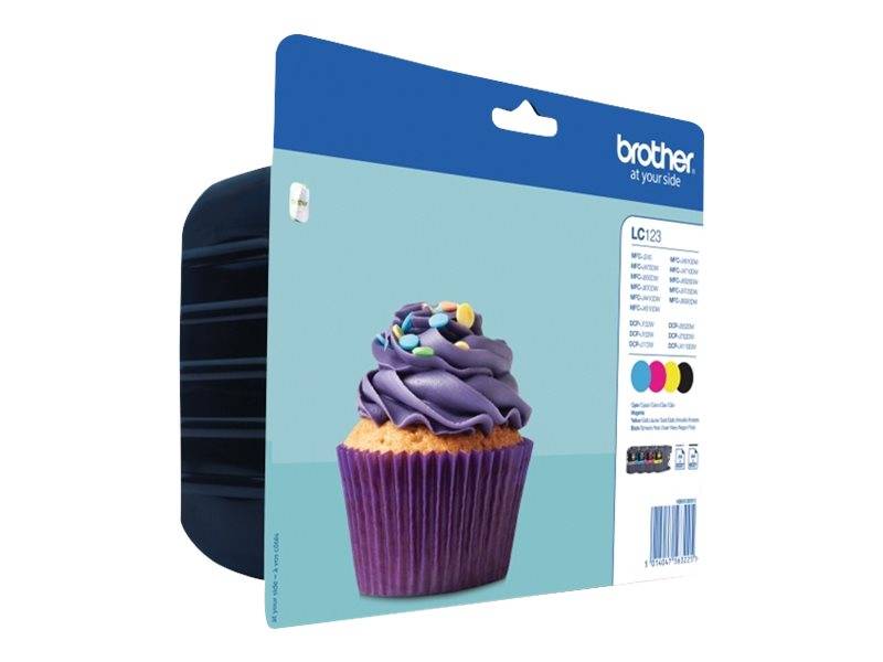 4 Stück Brother Blisterfarbtintenset LC-123VALBPDR