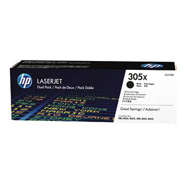HP Toner CE410XD 305X 4.000Seiten schwarz 2 St./Pack.
