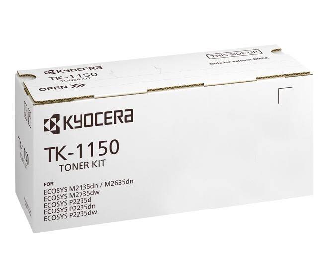 Kyocera TK-1150 Toner-Kit, kompatibel mit ECOSYS M2135dn, M2635dn, P2235dw, P2235dn Druckern, mit dem Hinweis 