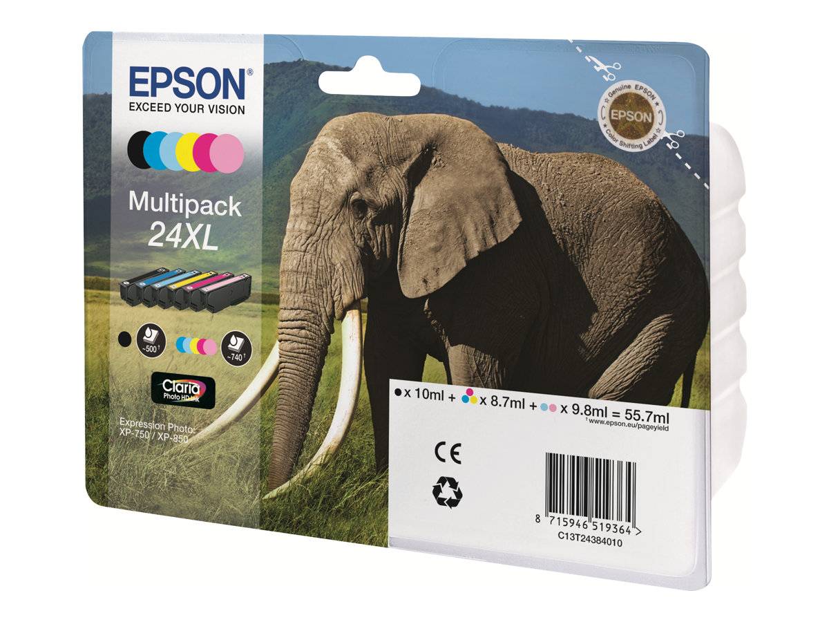 Epson 24 Multipack - 6er-Pack - Schwarz, Gelb, Cyan, Magenta, hellmagentafarben,