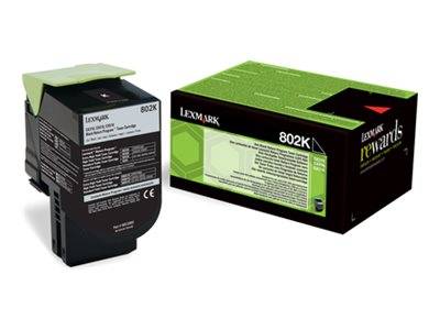 Lexmark 802K - Schwarz - original - Tonerpatrone LCCP, LRP