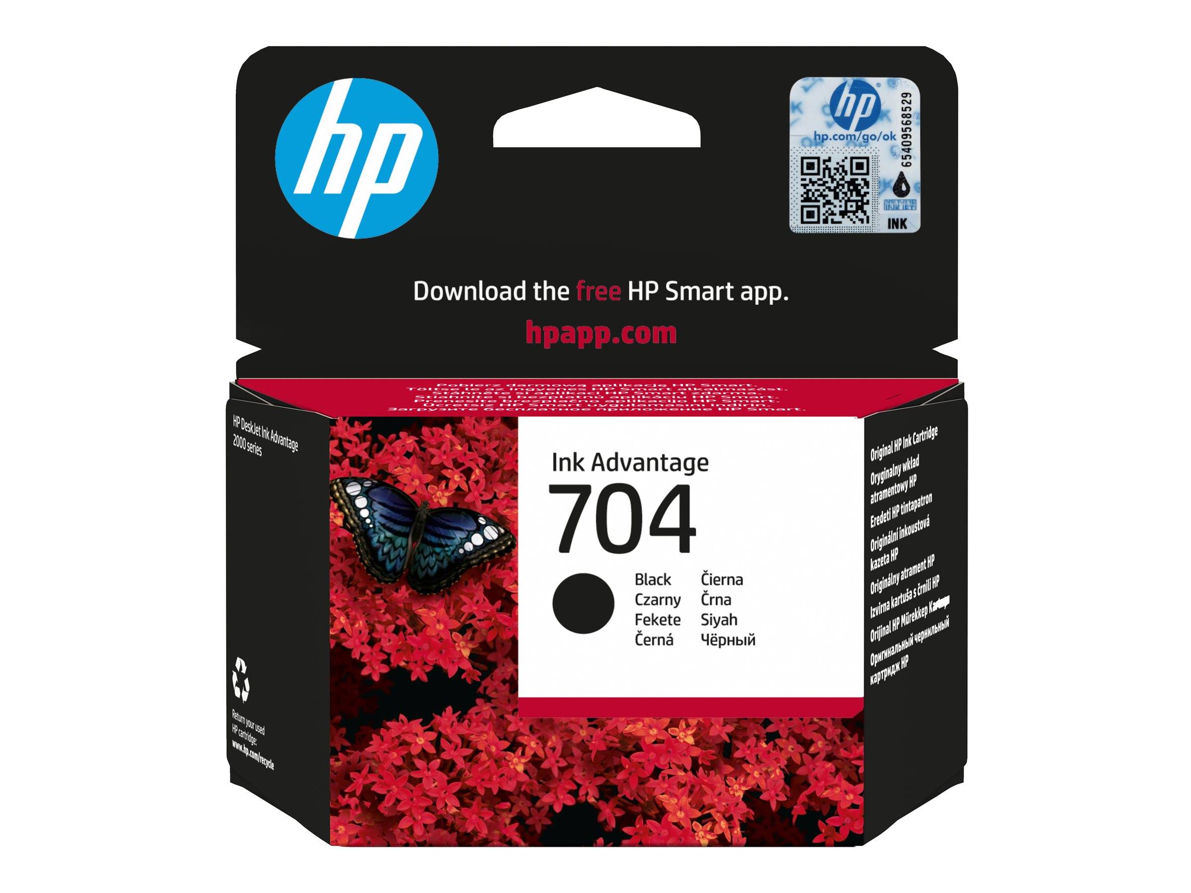 HP 704 - Schwarz - original - Tintenpatrone