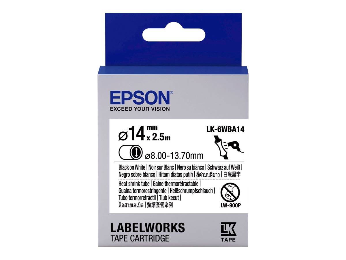 Epson LabelWorks LK-6WBA14 - Schwarz auf Weiß - Rolle (1,4 cm x 2,5 m)