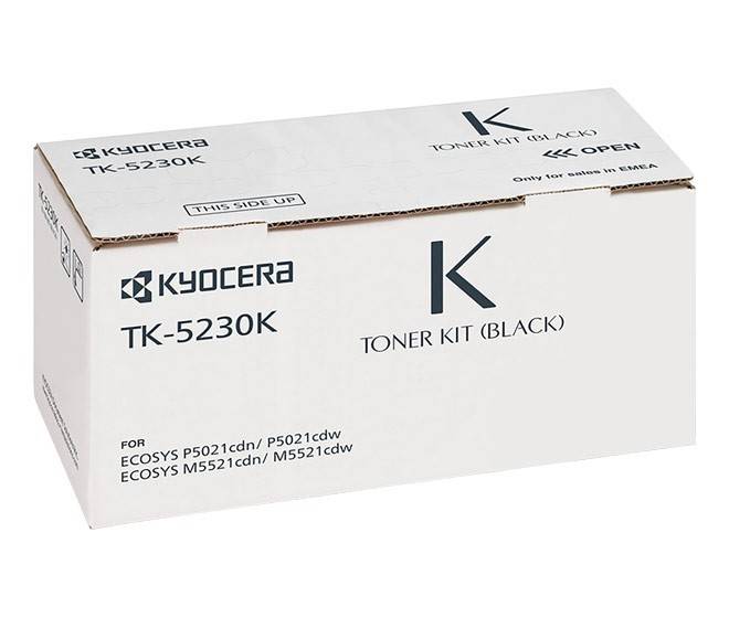 KYOCERA TK-5230K Toner-Kit (Schwarz) für ECOSYS-Drucker, einschließlich der Modelle P5021cdn, P5021cdw, M5521cdn, M5521cdw.