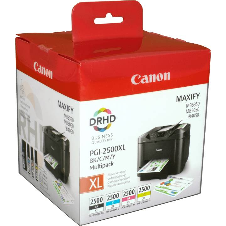 4 Canon Tinten 9254B010 PGI-2500XL Multipack KCMY