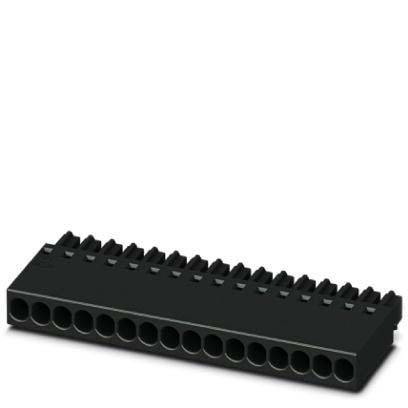 Ein schwarzer 24-poliger weiblicher ATX-Anschluss für Computermotherboards.