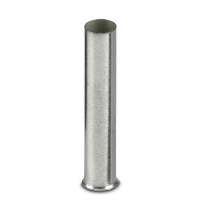 Eine glänzende, zylindrische Metallröhre mit einer verbreiterten Basis, die senkrecht steht.
