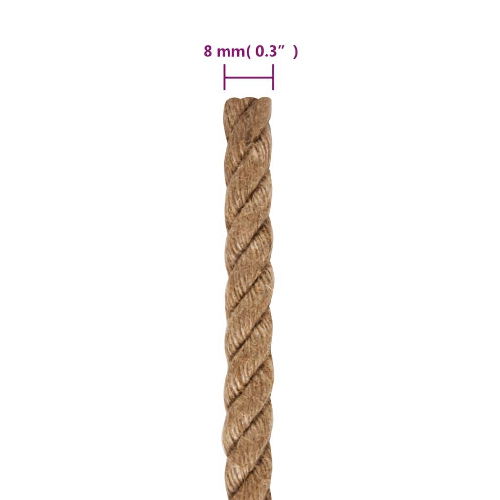 vidaXL Seil 100% Jute 8 mm 500 m