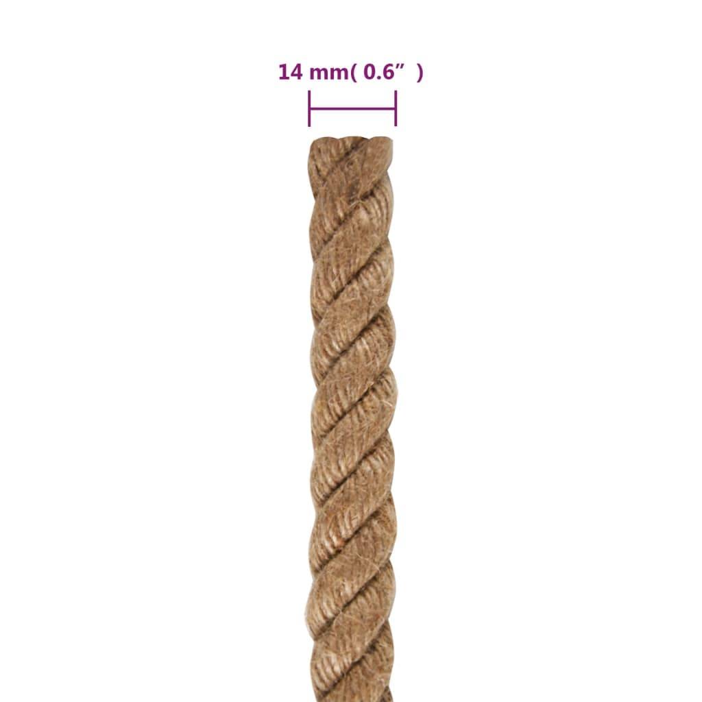 vidaXL Seil 100% Jute 14 mm 100 m