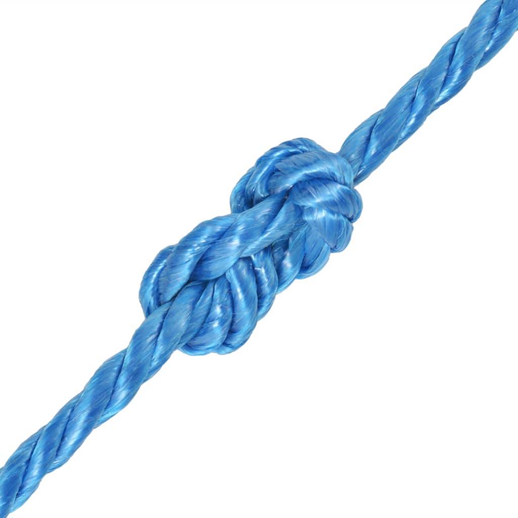 vidaXL Polypropylenseil 14 mm 100 m Blau