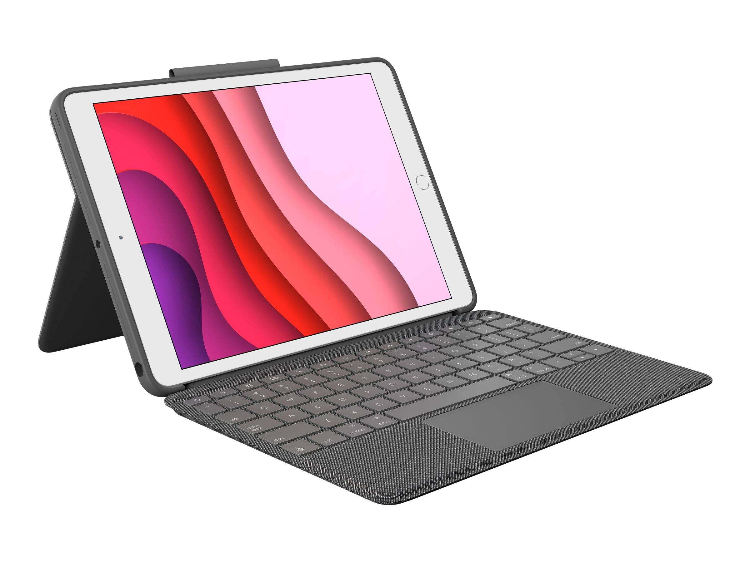 Logitech Combo Touch - Tastatur und Foliohülle - mit Trackpad - hintergrundbeleuchtet - Apple Smart connector - QWERTZ -