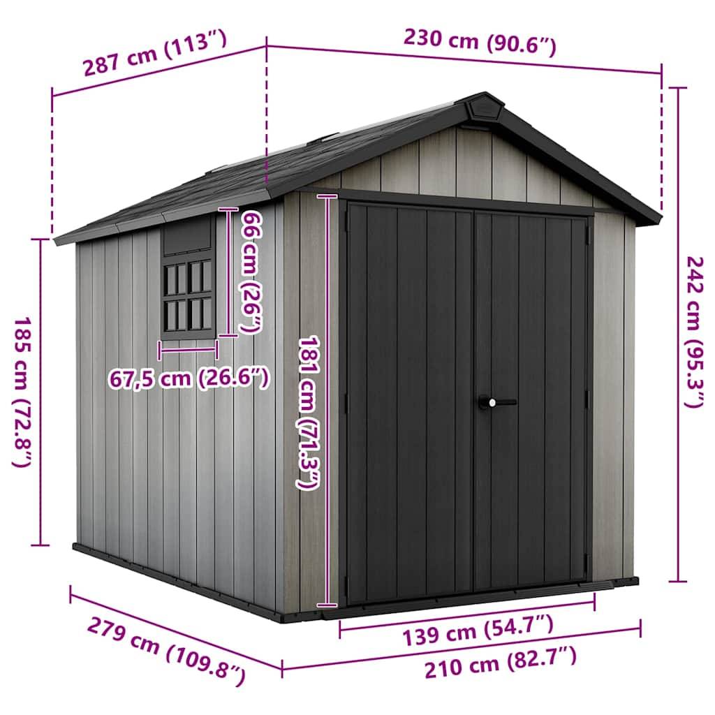 Keter Gerätehaus Oakland 759 Anthrazit
