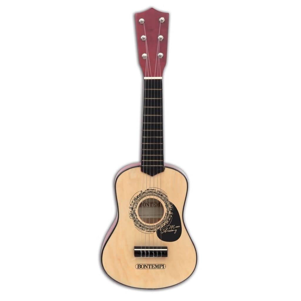 Bontempi Kids Holzgitarre mit 6 Saiten Schwarz 55 cm