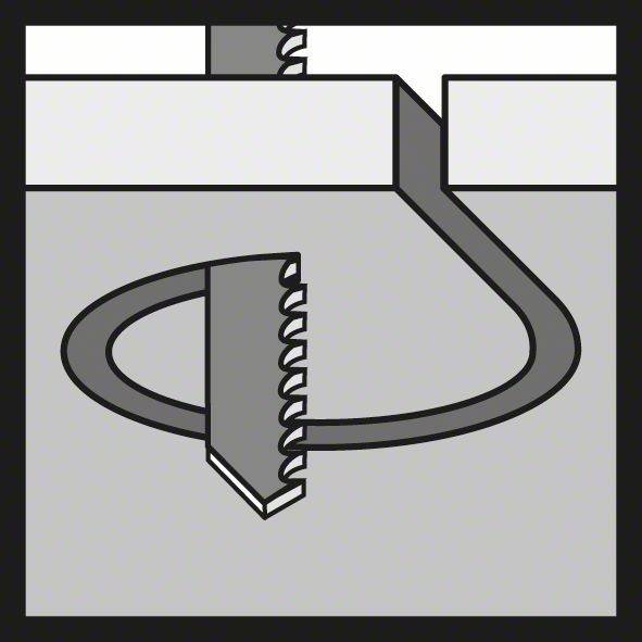 Stichsägeblatt T 101 AO Gesamt-L.83mm Zahnt.1,4mm HCS 5 St./Karte BOSCH