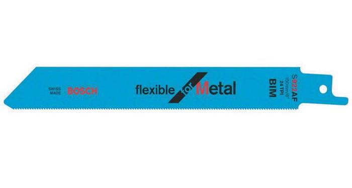 Säbelsägeblatt S 922 AF L.150mm B.19mm TPI 24 1mm gewellt,gefr.5 St./Karte BOSCH