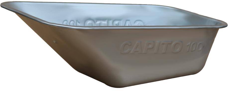 Mulde 100l f. Eurocar 100verzinkt, gelocht, 1,0mm