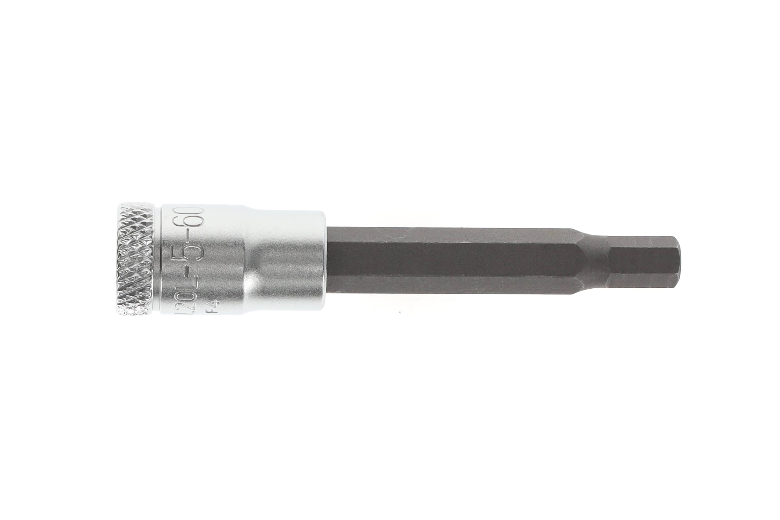 GEDORE Schraubendrehereinsatz Bit Innensechskant, lang, SW 5 mm, 1/4" 6,3 mm, Schraubenziehereinsatz